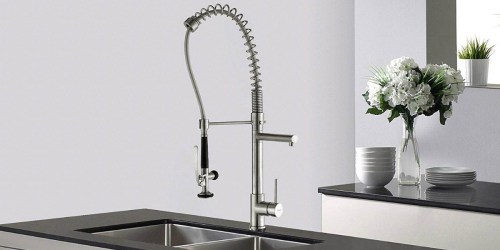 Kraus Stainless Steel Pull Down Kitchen Faucet Just $214.95 Shipped (Regularly $330)