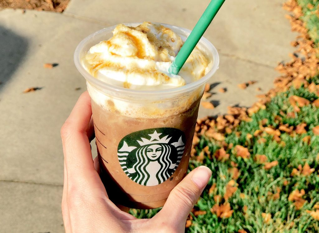 salted caramel mocha at Starbucks