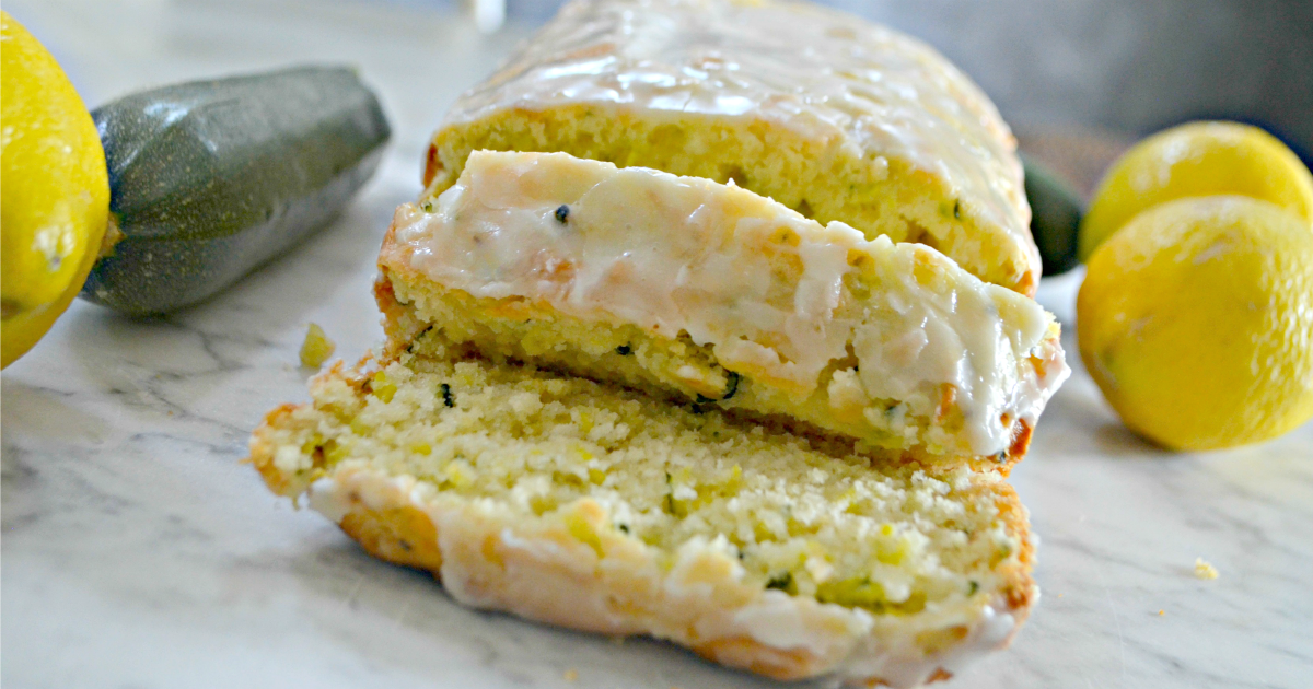 sliced lemon zucchini bread 