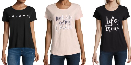 JCPenney Women’s Tees as Low as $2.10 + More