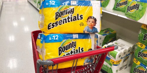 Bounty Essentials Paper Towels GIANT 8-Roll Packs Only $4.36 Each After Target Gift Card