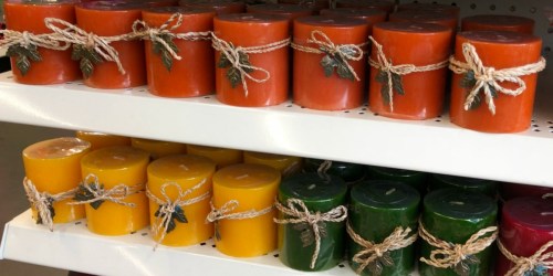 Fall Candles & Holders Only $1 at Dollar Tree