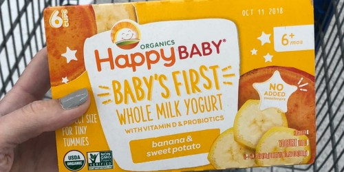 $1.50/1 Happy Baby Yogurt Coupon = FREE 6-Pack After Cash Back at Walmart