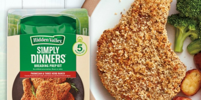 New $1/1 Hidden Valley Ranch Simply Dinners Breading Prep Kit Coupon