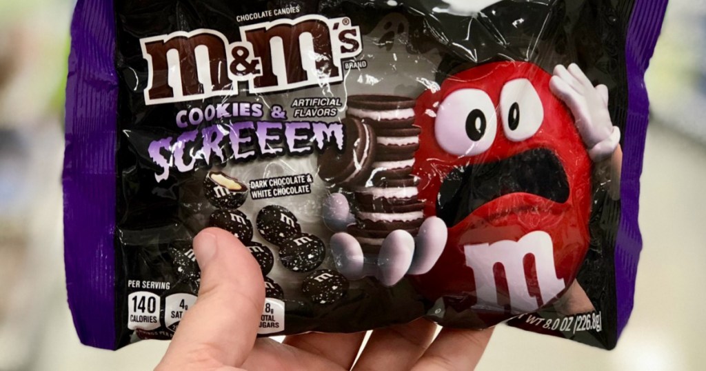 2018 target halloween candy includes M&M's Cookies & SCREEEM at Target