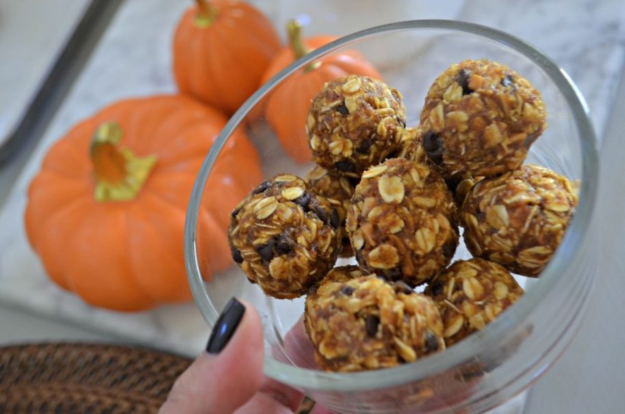 No Bake Pumpkin Oatmeal Energy Bites