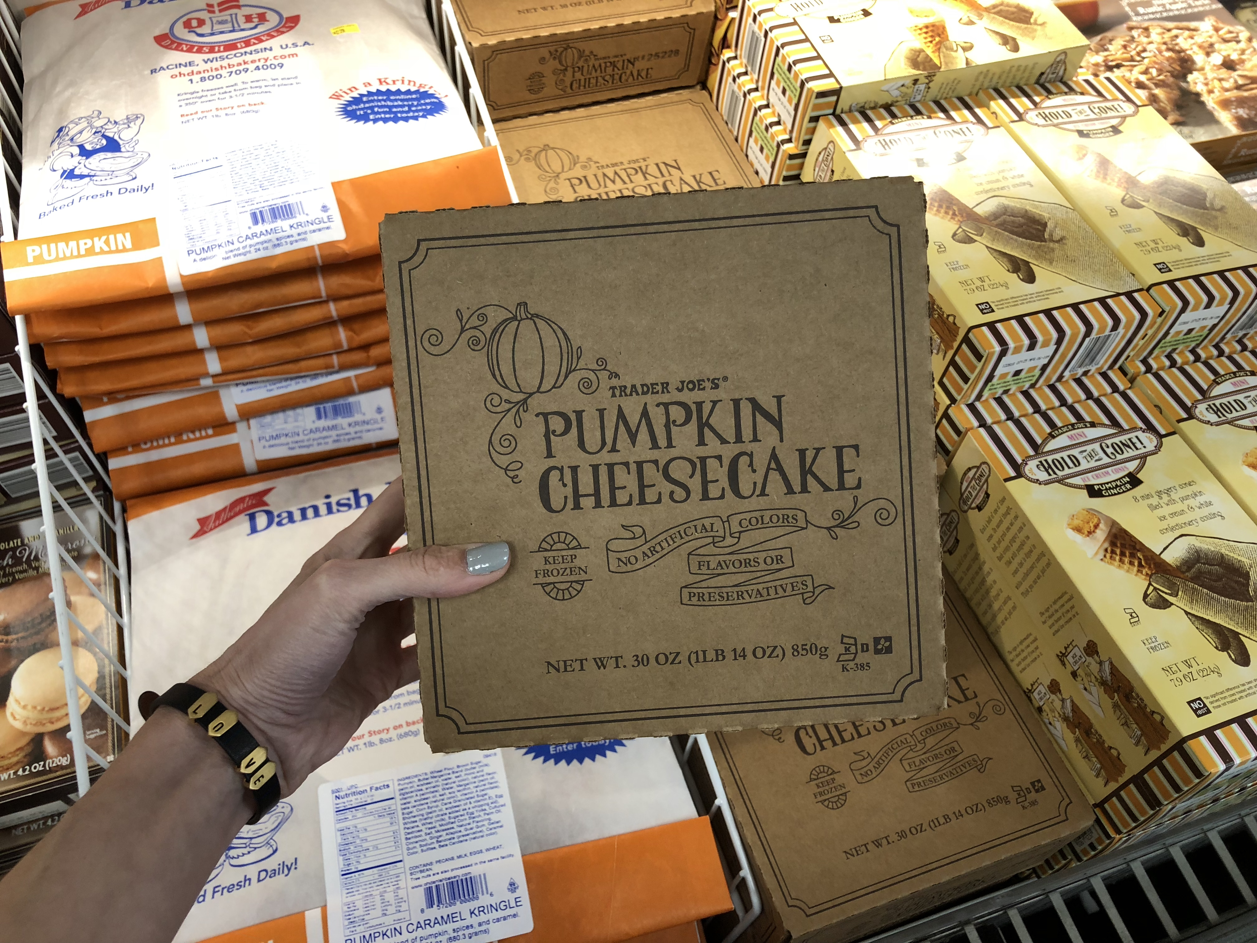 Deals on Trader Joe's Pumpkin items – Pumpkin cheesecake at Trader Joe's