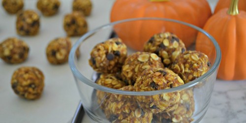 Pumpkin Oatmeal Energy Bites (No-Bake Snack)