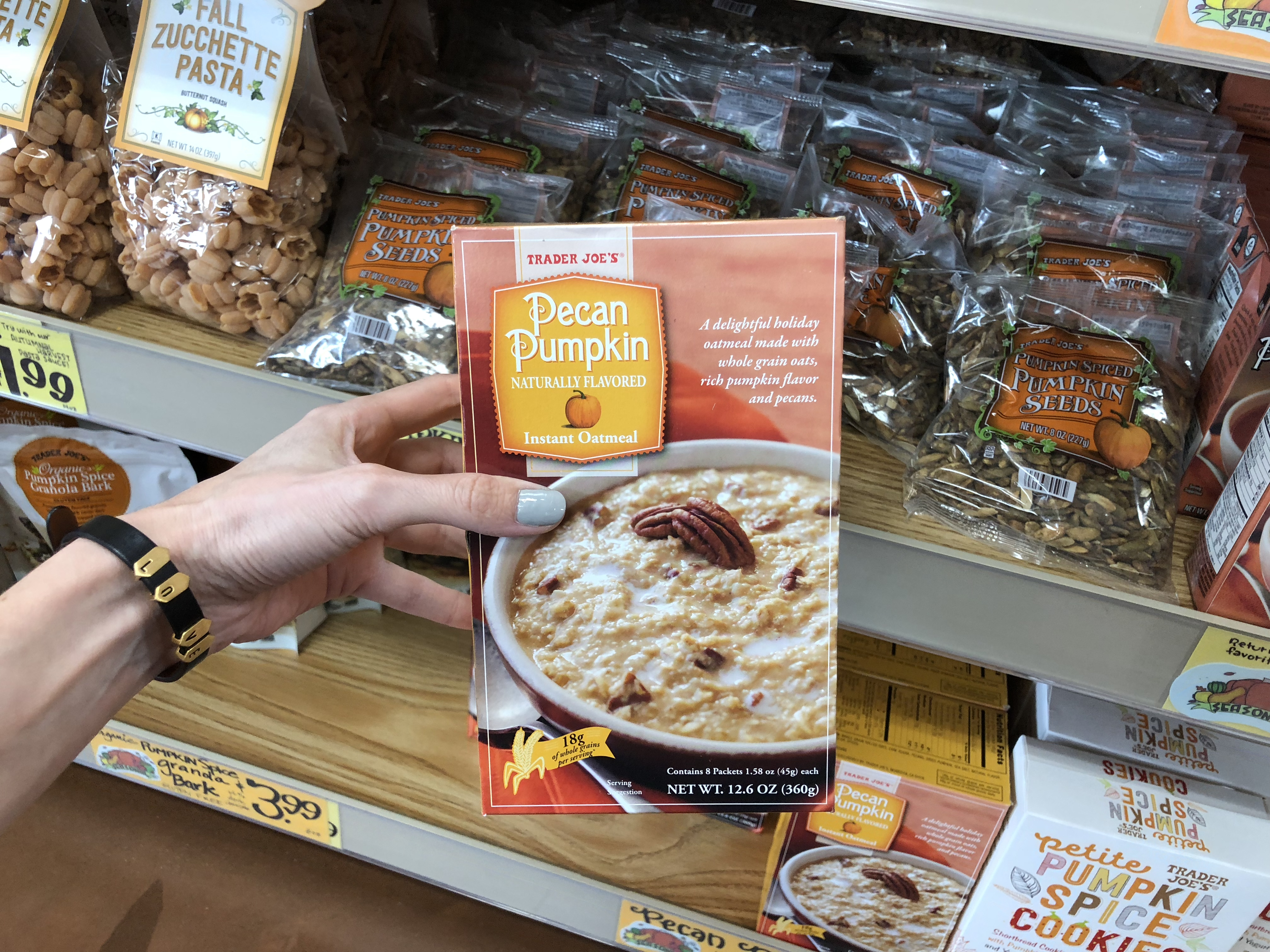 Deals on Trader Joe's Pumpkin items – Pumpkin Oatmeal at Trader Joe's