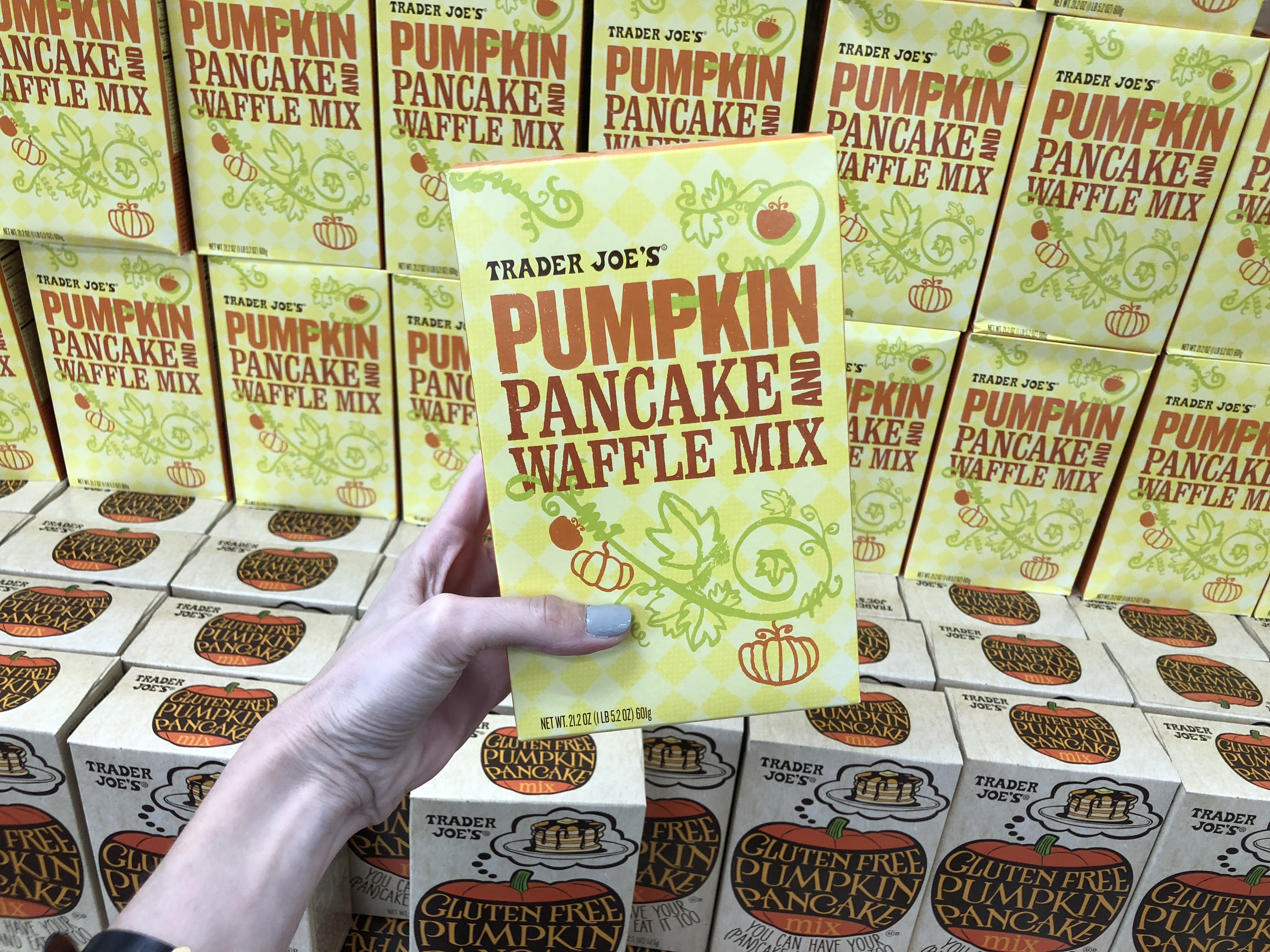 Deals on Trader Joe's Pumpkin items – Pumpkin Pancake and Waffle Mix at Trader Joe's