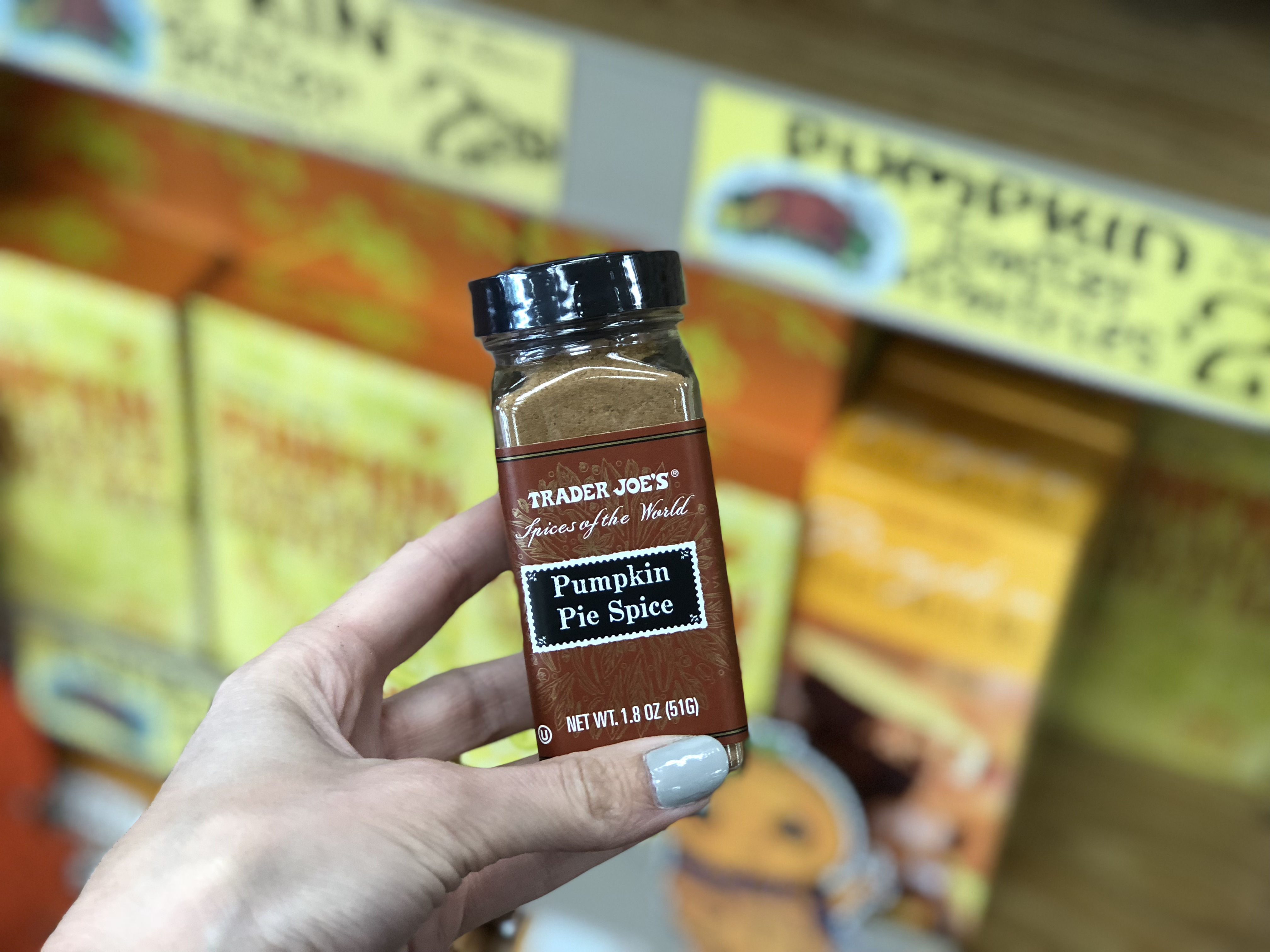 Deals on Trader Joe's Pumpkin items – pumpkin pie spice at Trader Joe's