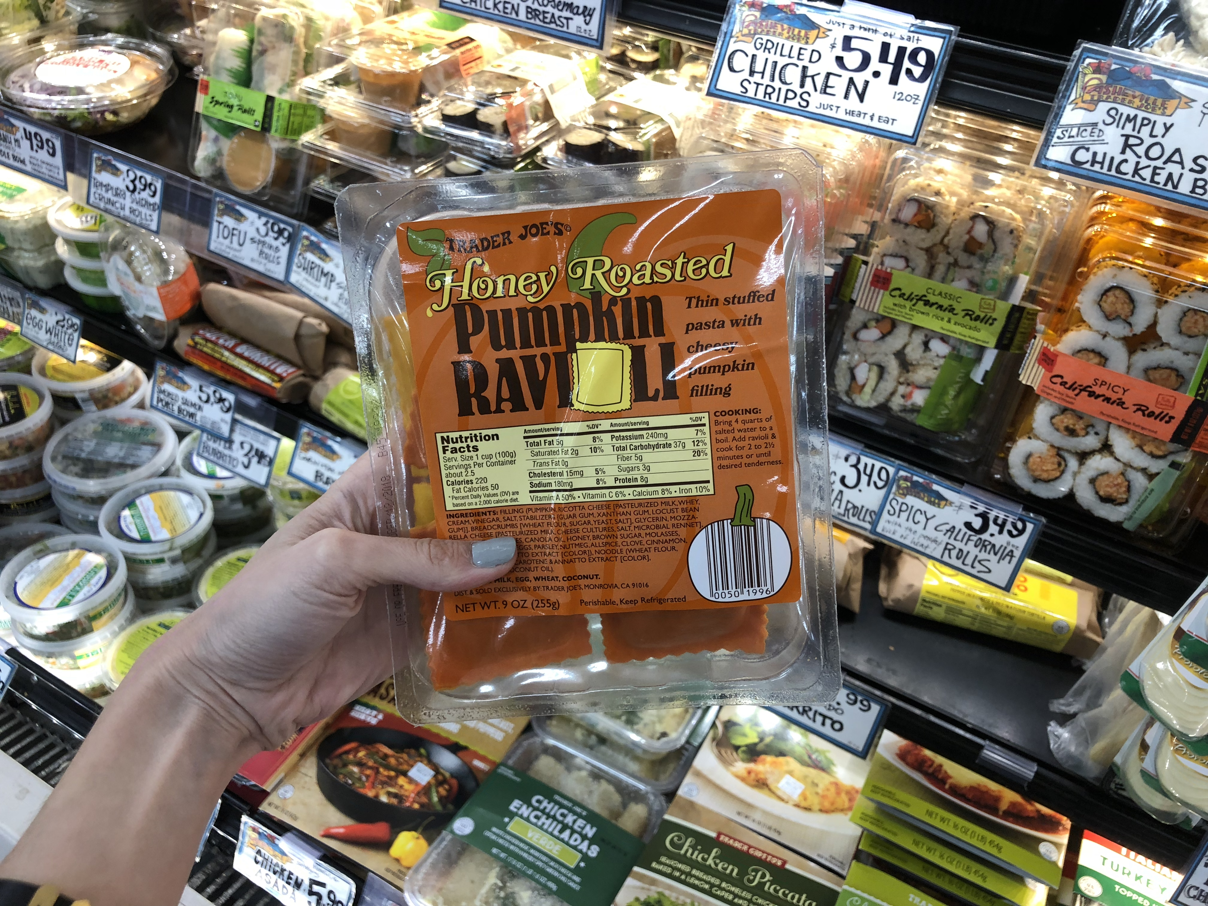 Deals on Trader Joe's Pumpkin items – Pumpkin Ravioli at Trader Joe's