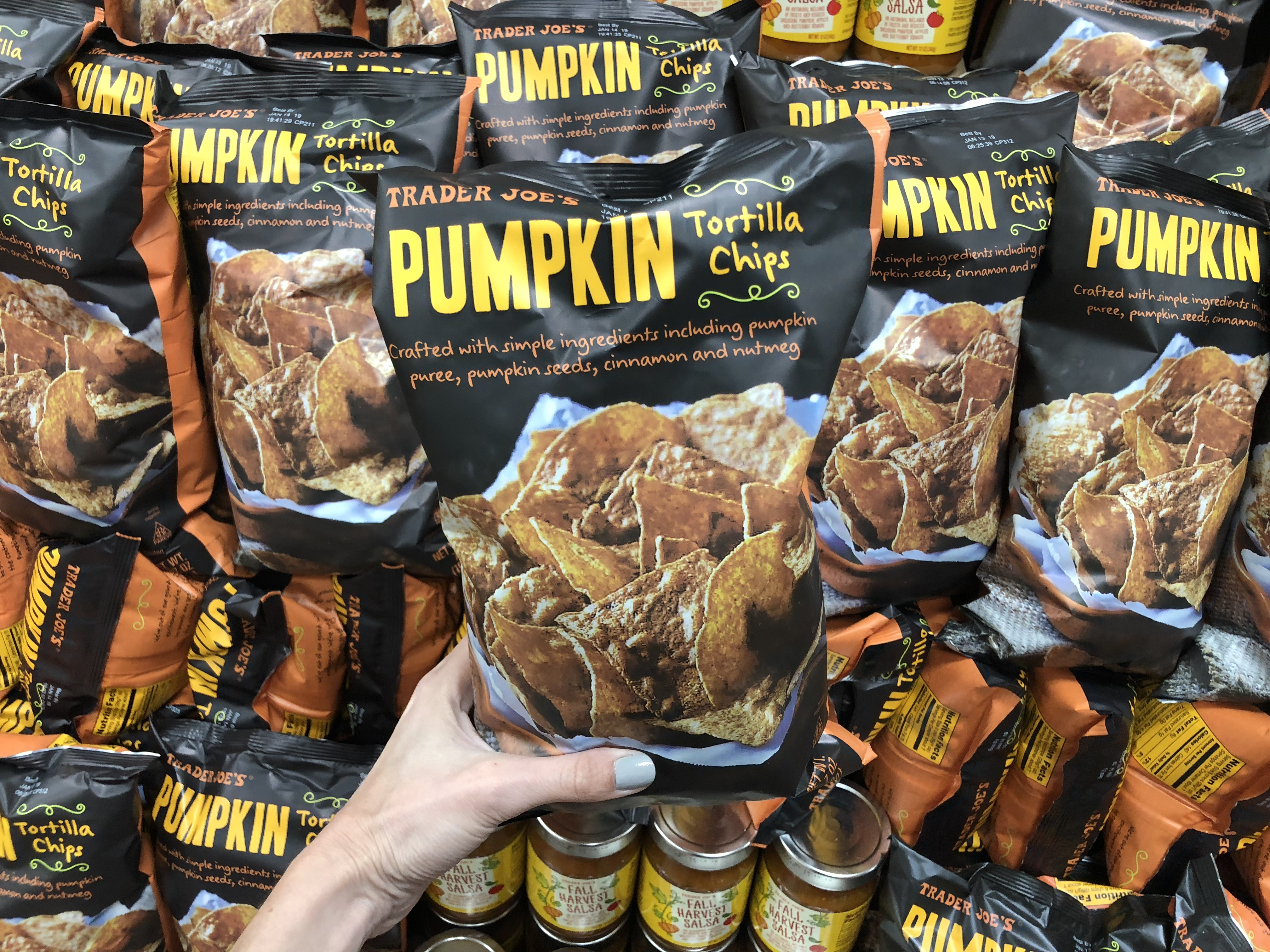 Deals on Trader Joe's Pumpkin items – Pumpkin Tortilla Chips at Trader Joe's