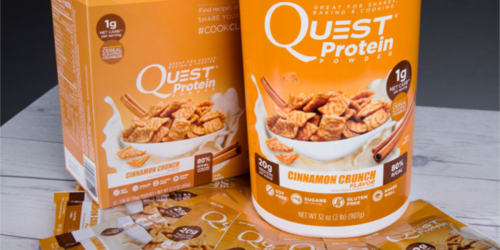 Quest Protein Powder 25.6oz Canisters from $16 Shipped on Amazon (Regularly $27)