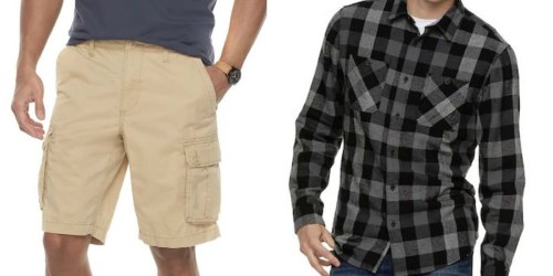 Kohl’s Cardholders: Men’s Cargo Shorts & Flannel Shirts Only $12.24 Each Shipped