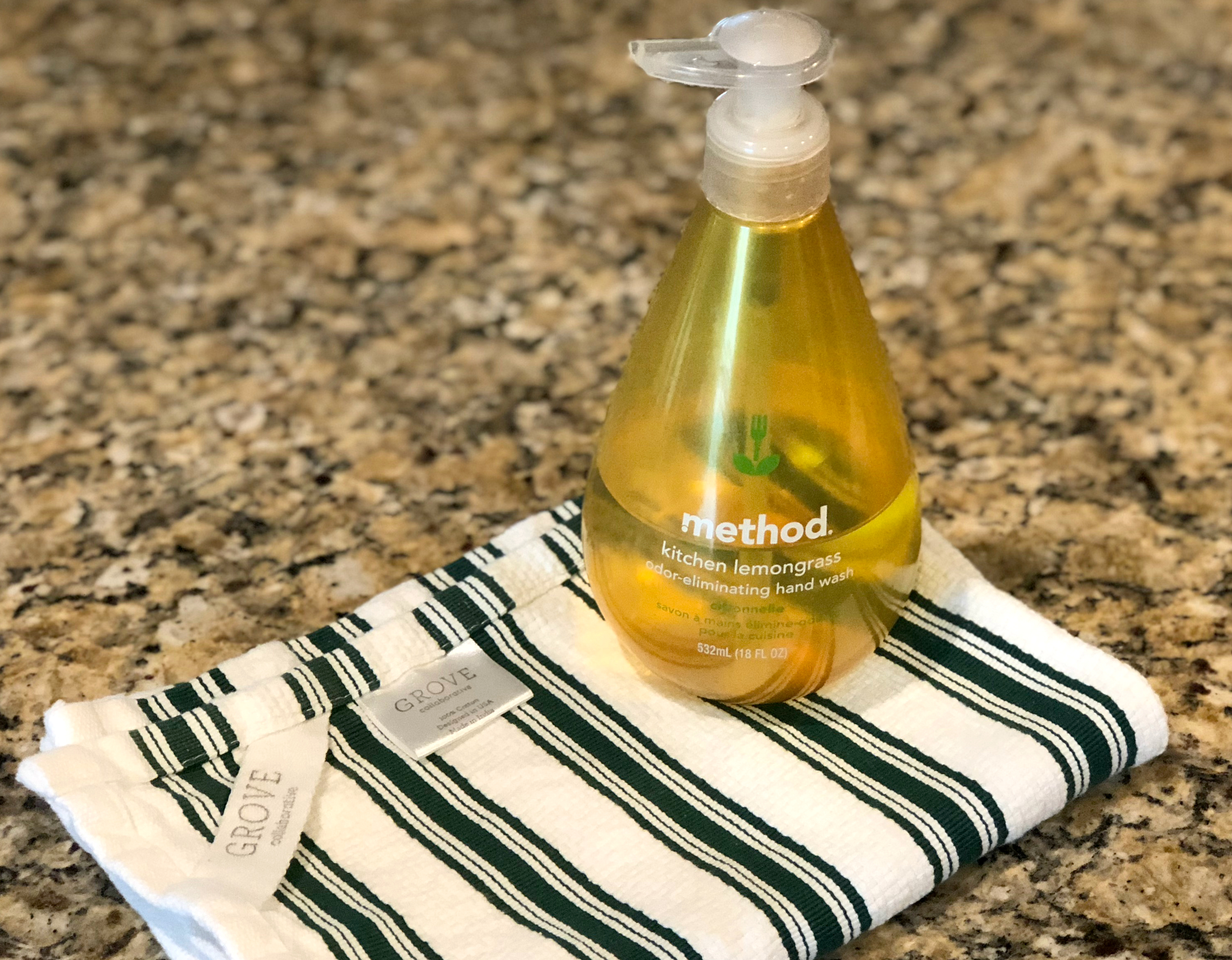 Mrs. Meyer's fall seasonal scents are available at The Grove in free gift sets! Pictured here is hand soap.