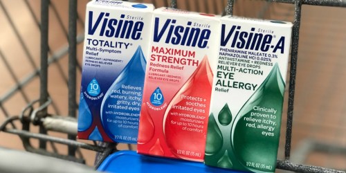 New $1.50/1 Visine Coupon = Eye Drops Just $2.96 After Cash Back at Walmart