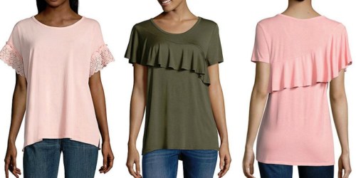 Women’s Tops as Low as $1.39 at JCPenney.online (Regularly $17+) + More