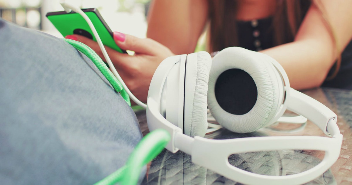 large headphones displayed