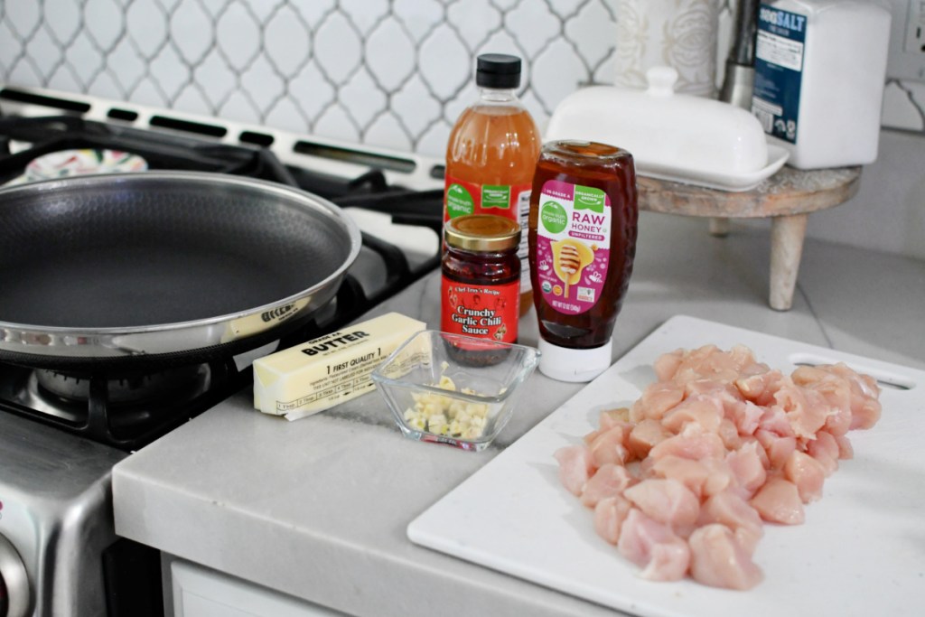 honey chicken ingredients on the counter