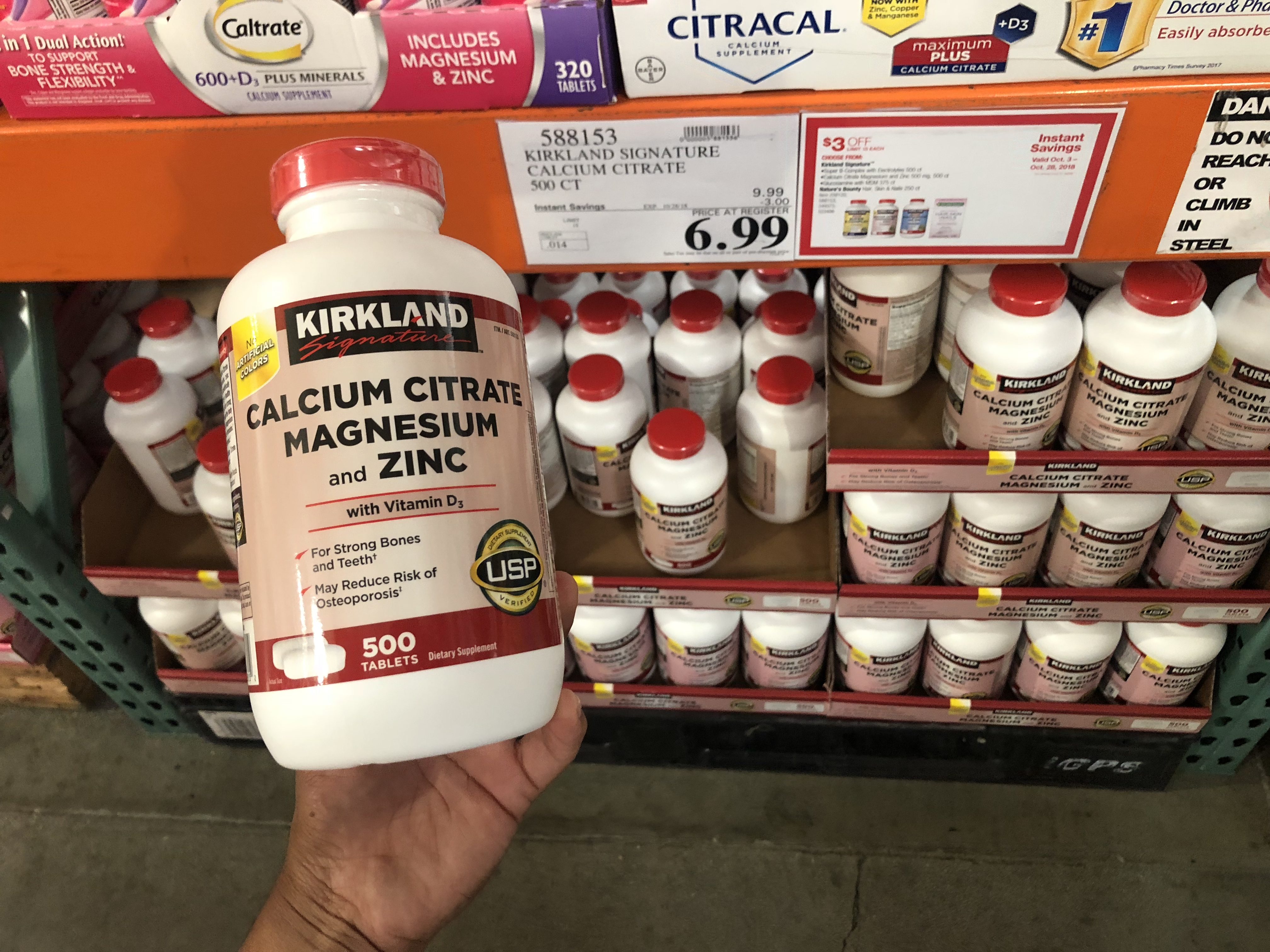 Costco deals October 2018 – Kirkland Signature Calcium at Costco