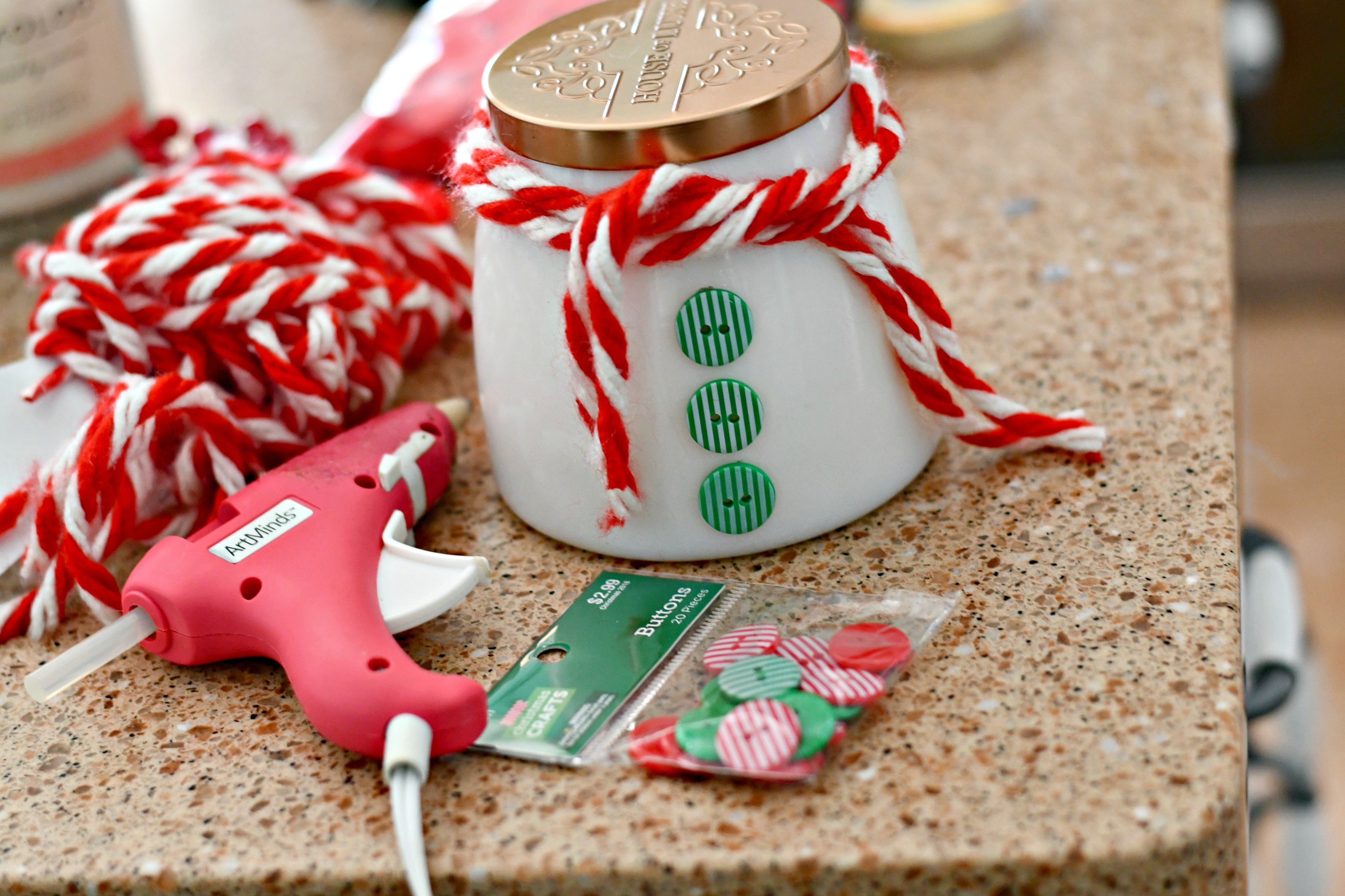 snowman candle