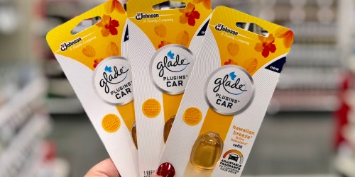 High Value $1.50/1 Glade PlugIns Car Coupon = as low as $1.24 Each at Target