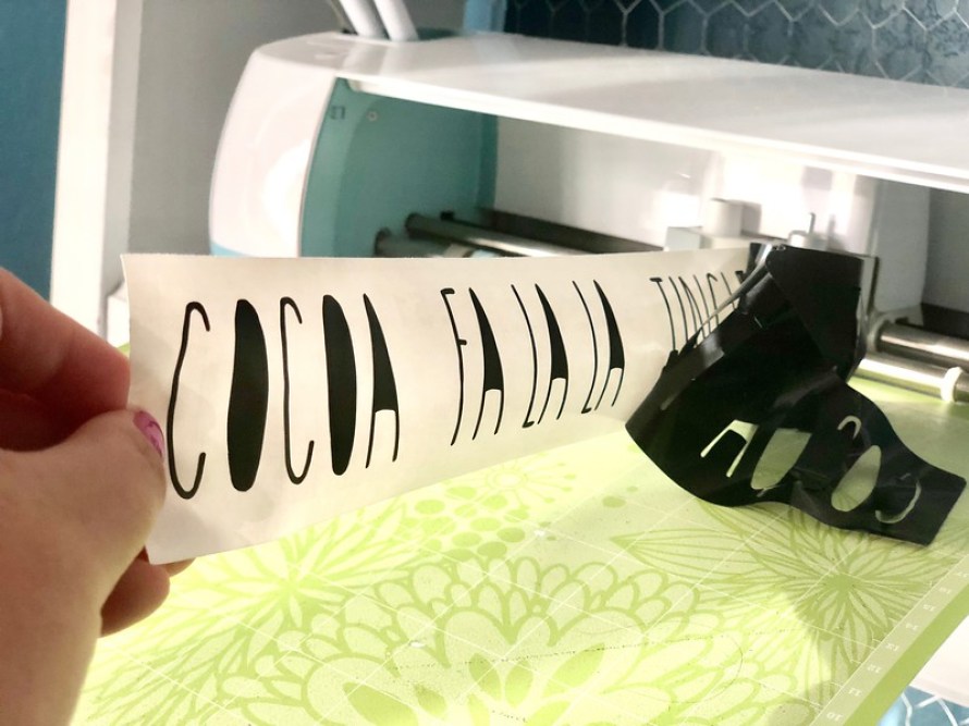 rae dunn christmas dollar tree – printing the vinyl lettering