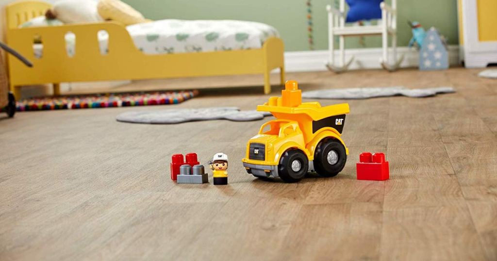 Mega Bloks CAT Lil' Dump Truck with Big Building Blocks