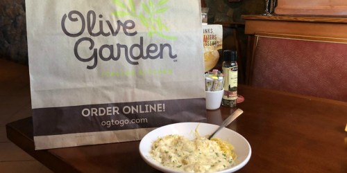 Olive Garden Take Home Dinner Entree Only $5 w/ Dine-In Entree Purchase