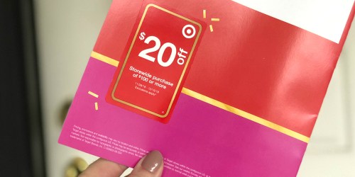 Possible $20 Off $100 Target Purchase Coupon Valid In-Store or Online (Check Your Mailbox)