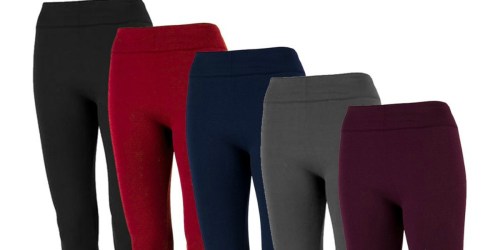 True Rock Women’s Fleece Lined Leggings 5-Pack Only $35 Shipped (Just $7 Each)