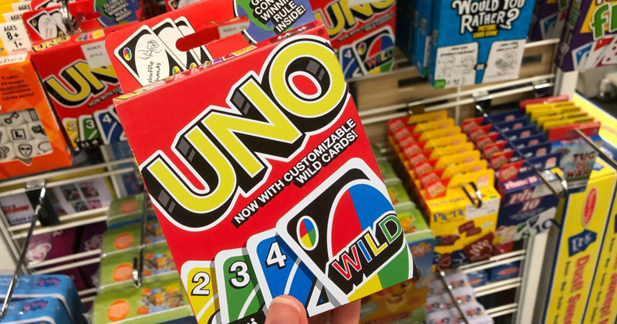 Hand holding UNO Card Game