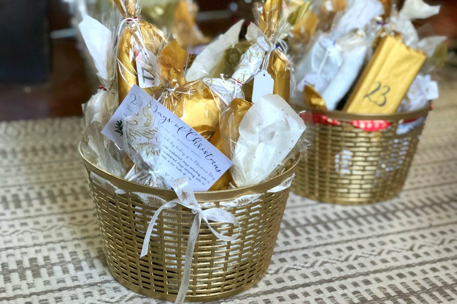 diy advent calendars — finished basket