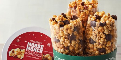 50% Off Harry & David + FREE Shipping = Moose Munch Popcorn Holiday Drum Only $17.49 Delivered