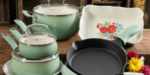 The Pioneer Woman 17-Piece Cookware onlinebo Set Only $59 Shipped (Regularly $120)