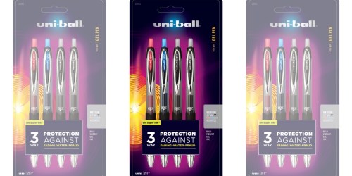 Uni-ball Fraud Prevention Gel Pens 4-Pack Just 95¢ (Regularly $8.49)