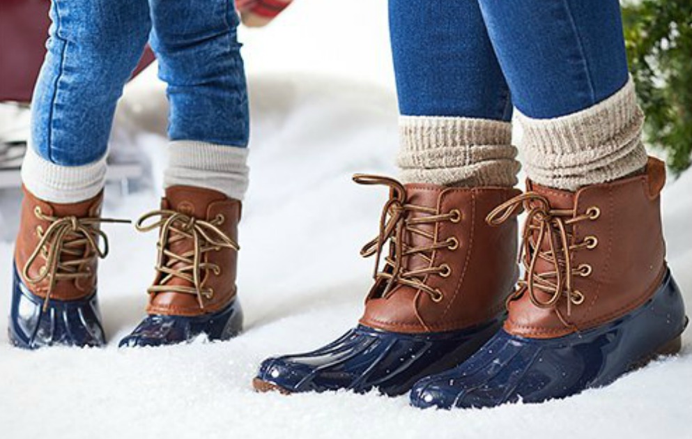 women's duck boots at Zulily