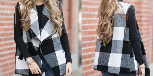 Women’s Buffalo Check Vest Only $19.79 on Zulily (Regularly $52)