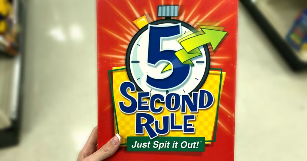 hand holding 5-Second-Rule game