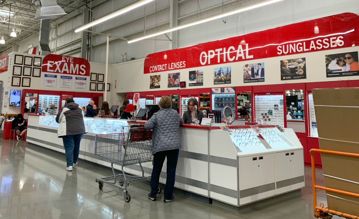 Costco Optical center desk