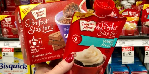 Up to 40% Off Duncan Hines Perfect Size for 1 Mug Cakes & Frostings at Target (Just Use Your Phone)