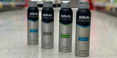 Gillette Invisible Spray Deodorant as Low as ONLY 9¢ Each at Walgreens  + More