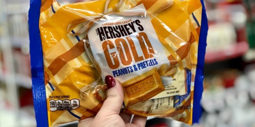 Hershey’s Gold Peanuts and Pretzels 9 Ounce Bag Only $2.33 Each at Target (Just Buy 3)