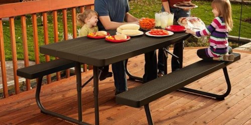 Lifetime Wood Grain Folding Picnic Table Only $115 Delivered (Regularly $165)