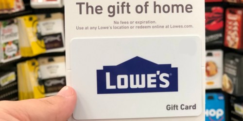 $100 Lowe’s Gift Card Only $90 Shipped