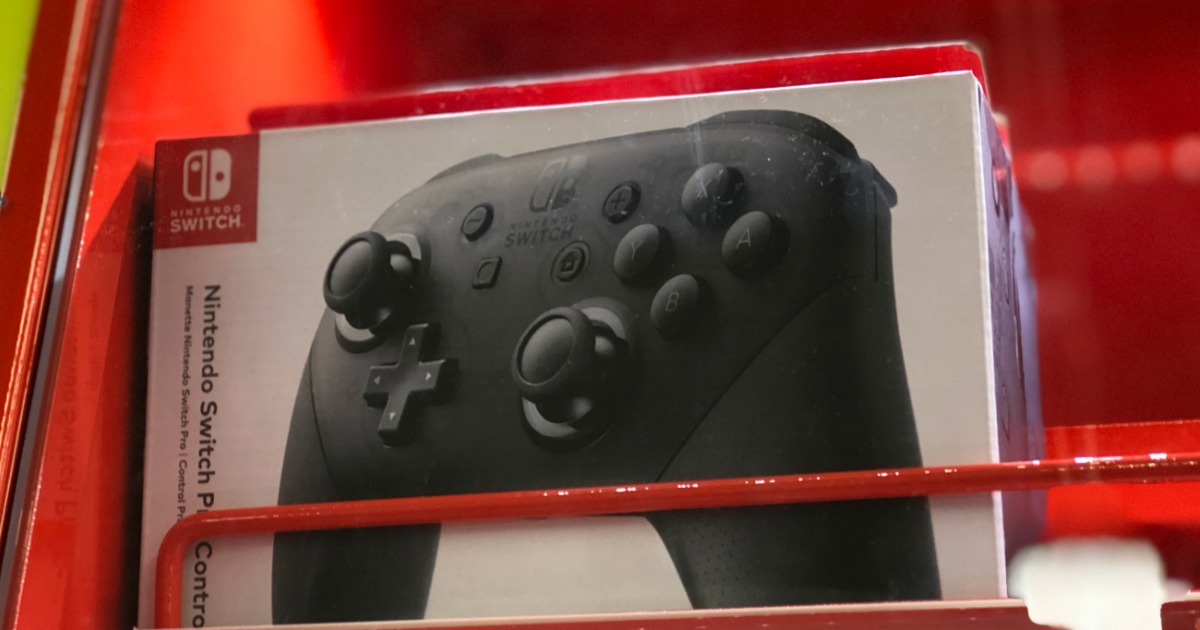 Nintendo Switch Pro Controller on a Target shelf