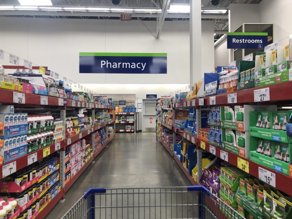 Sam's Club Pharmacy aisle