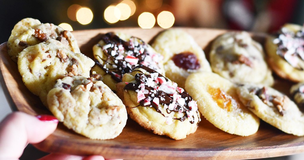 christmas cookies on a tray