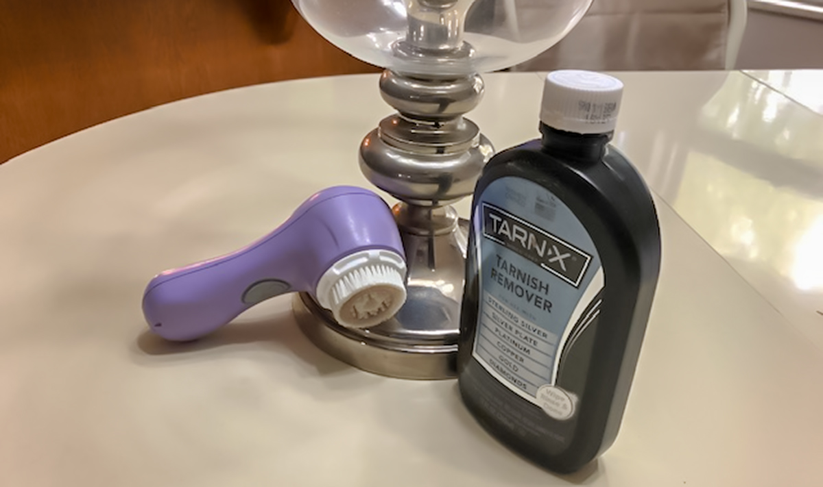 reuse old clarisonic brush heads — clarisonic and polished silver lamp